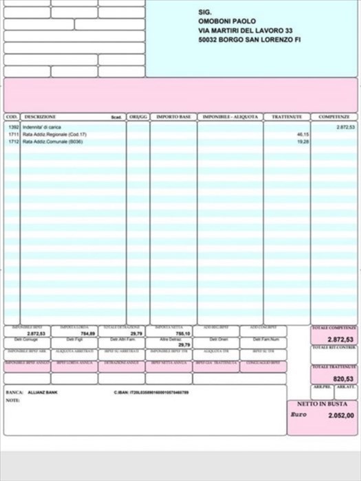 La busta paga del sindaco Omoboni