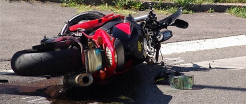 Moto incidente. Foto di repertorio