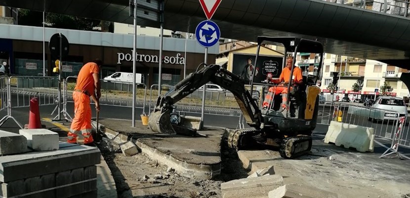 lavori in via Forlanini