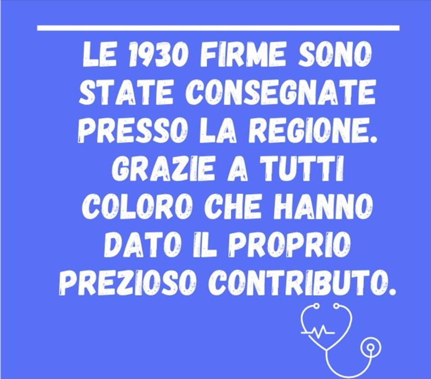Consegnate le firme raccolte per la guardia medica a Firenzuola