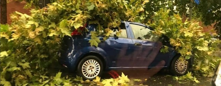 viale Amendola dopo il nubifragio