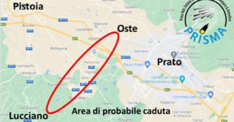 l'area di probabile caduta