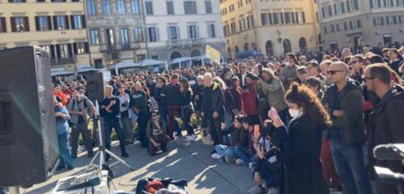 la protesta a Firenze