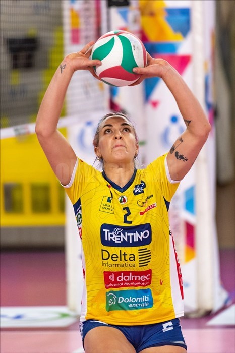 La palleggiatrice della Delta Despar Trentino August Raskie (2).