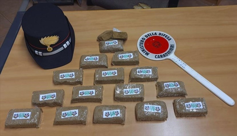1.6 kg di hashish
