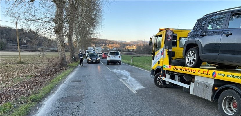 Incidente tra auto e autobus nella diritta di Cafaggiolo