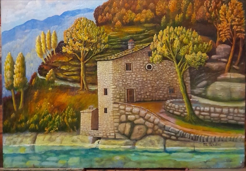 Foto 1: Un dipinto di Mario Paladini “ Un mulino mugellano”
