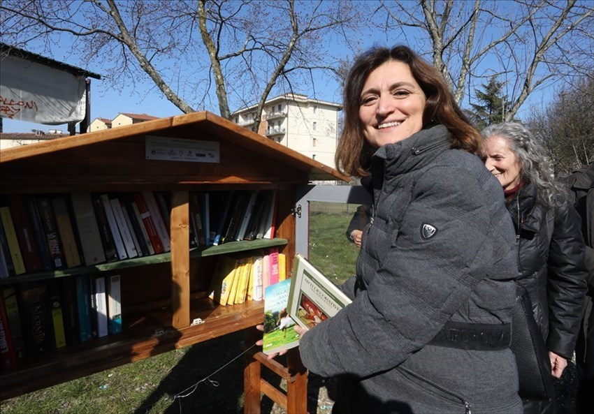 la nuova casetta dei libri a Ponte a Greve
