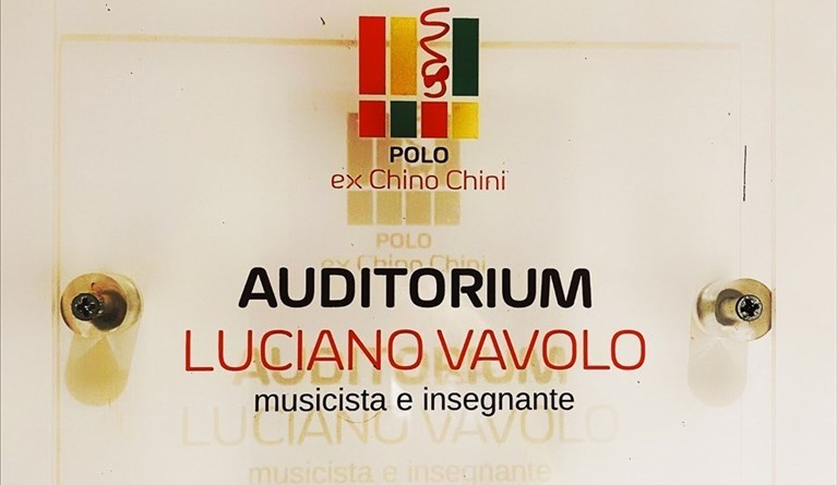 Luciano Vavolo, targa auditorium Maltoni