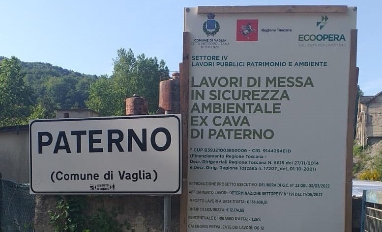 Cava di Paterno, partita la messa in sicurezza ambientale: Lavori per 130 giorni e 138mila