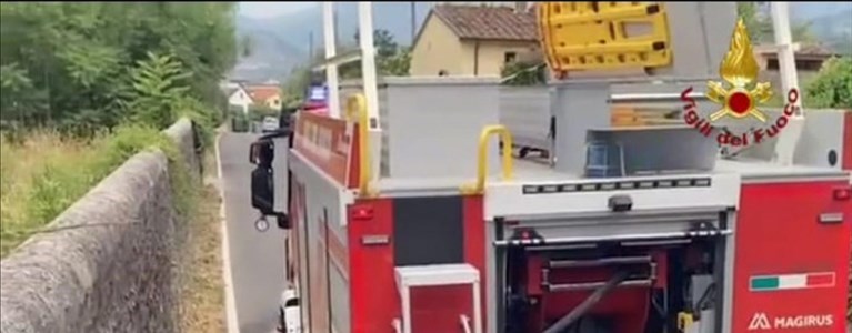 i vigili del fuoco in azione