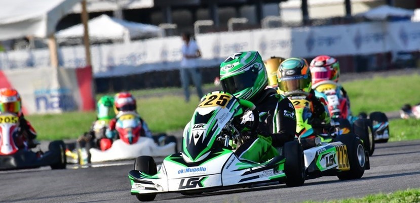 Pietro Lilli con il suo kart