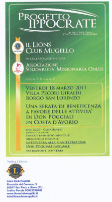 Una serata con Don Poggiali per il progetto Ippocrate