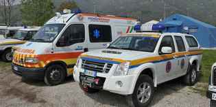 Palazzuolo, finto terremoto. Esercitazioni della Protezione civile.