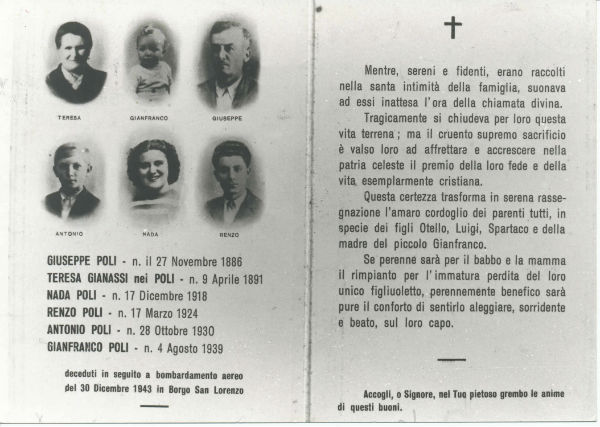 30 dicembre 1943. Cadevano le bombe su Borgo, foto e ricordi...