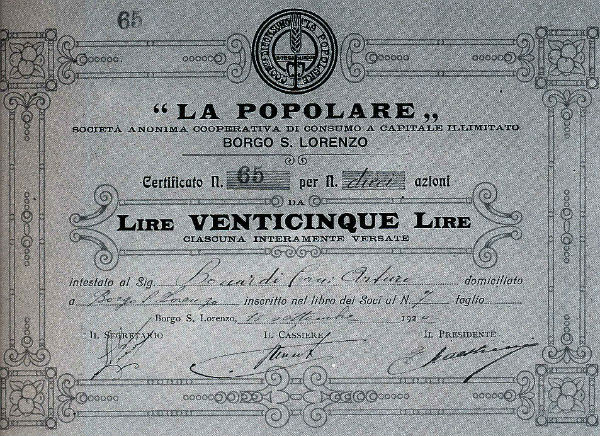 Cooperativa san lorenzo : 95 anni ma non li dimostra