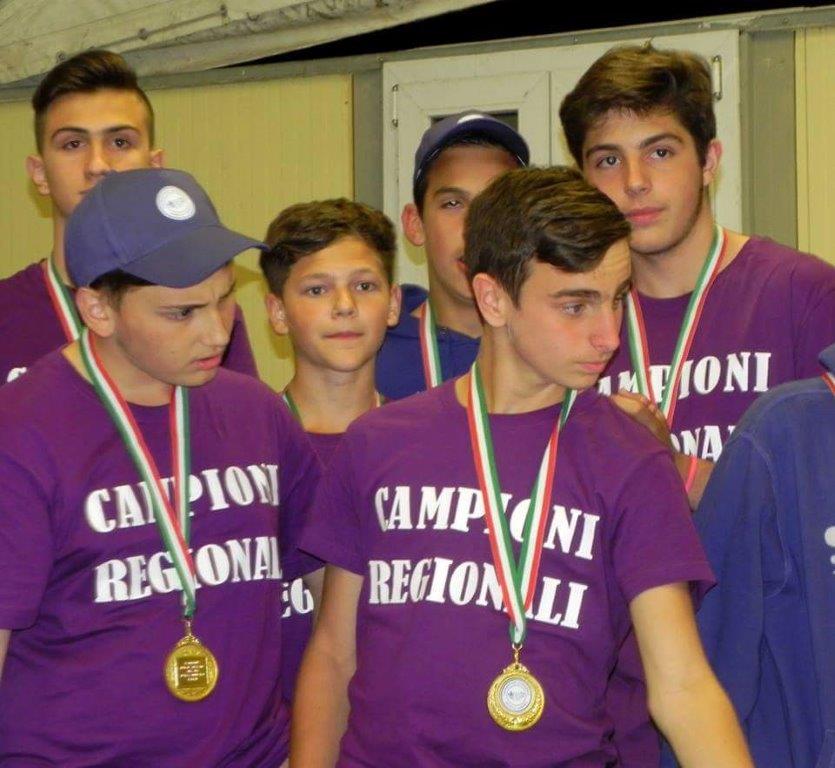 atleti U16M con le medaglia