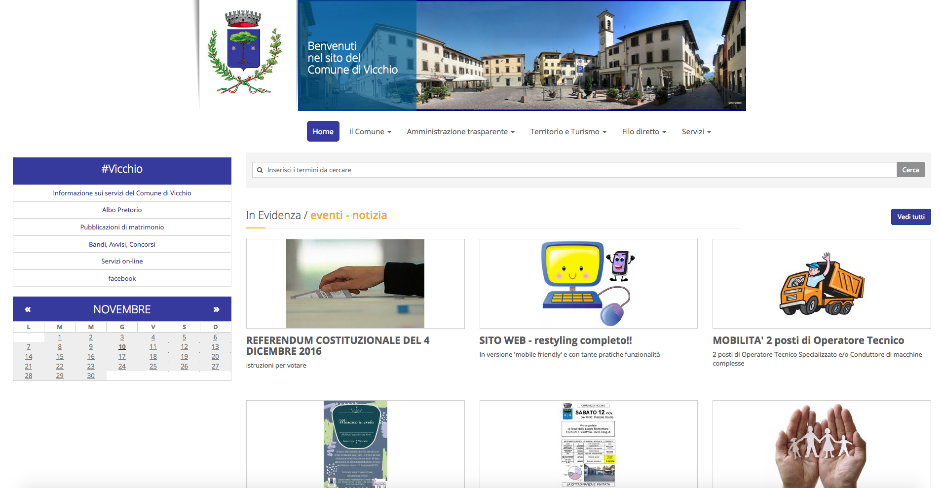 VIcchio 2.0. Il sito dell'amministrazione si rinnova