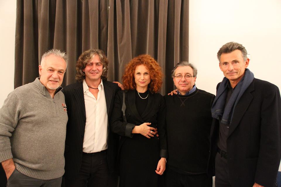 Gli autori del calendario con Beatrice Luzi ©Michele Simolo