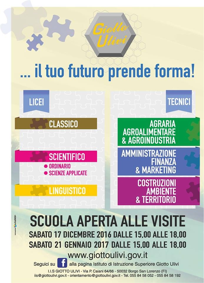 Sabato scuola aperta al Giotto Ulivi. Video presentazione