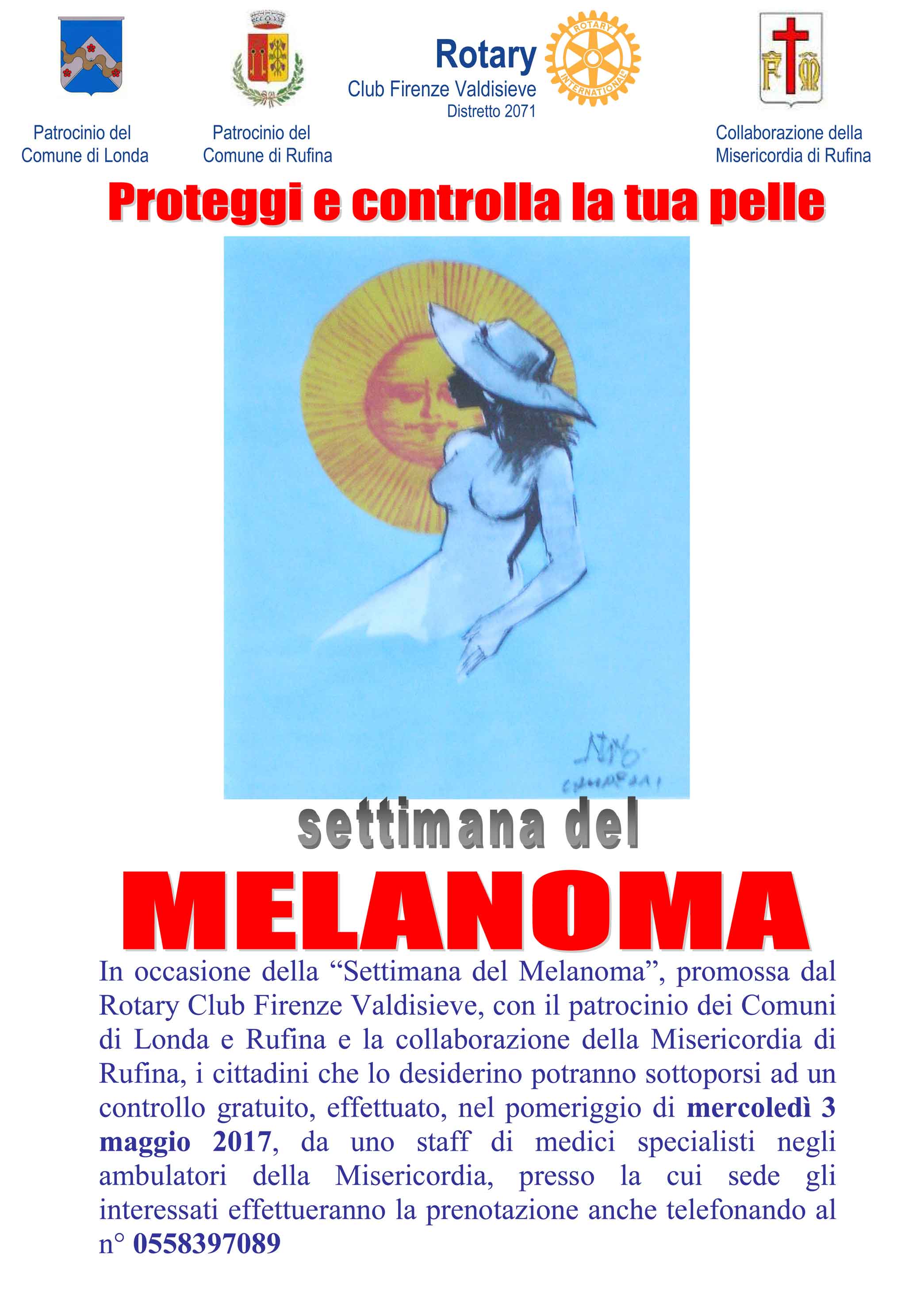 Controlla gratuiti a Valdisieve per la settimana del Melanoma. Come prenotarsi