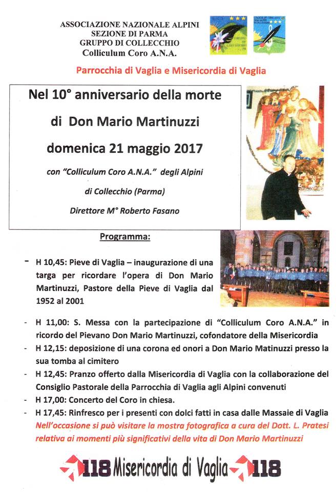 Vaglia ricorda Don Martinuzzi. Pievano per 49 anni, e viticoltore per passione