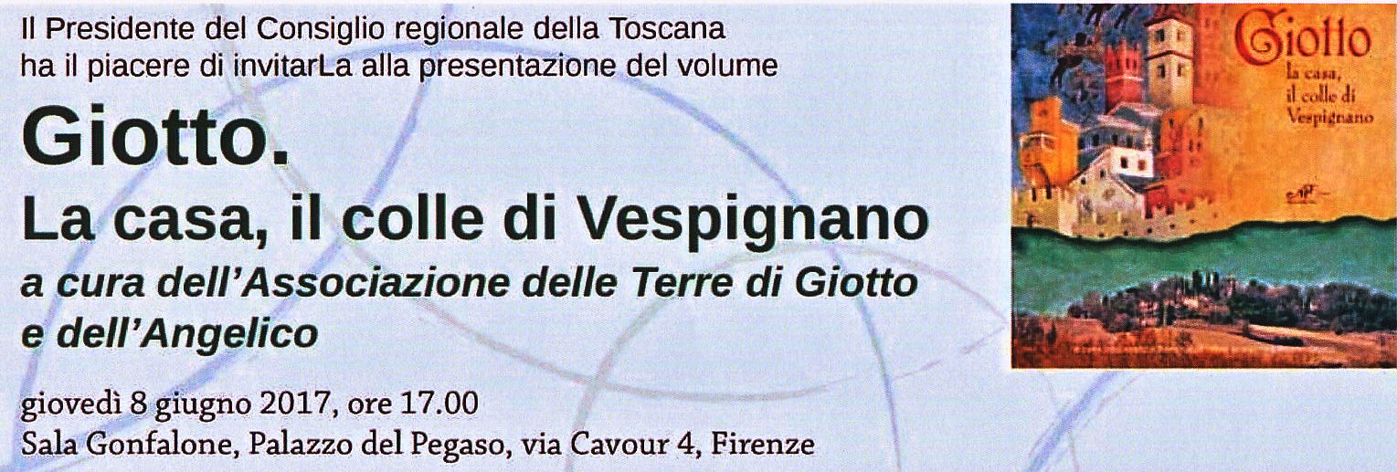 La presentazione alla Regione Toscana del volume su Giotto
