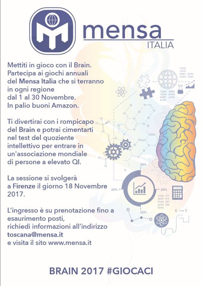 Vuoi misurare il tuo quoziente d'intelligenza? Partcipa al test di 'MENSA', il 18 a Firenze