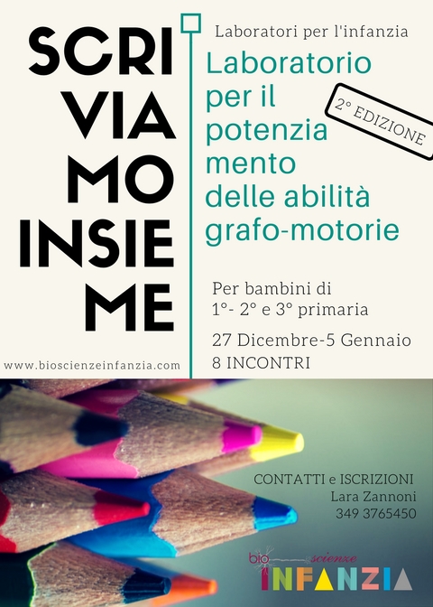 Scriviamo insieme: un laboratorio per potenziare le  abilita’ grafo-motorie