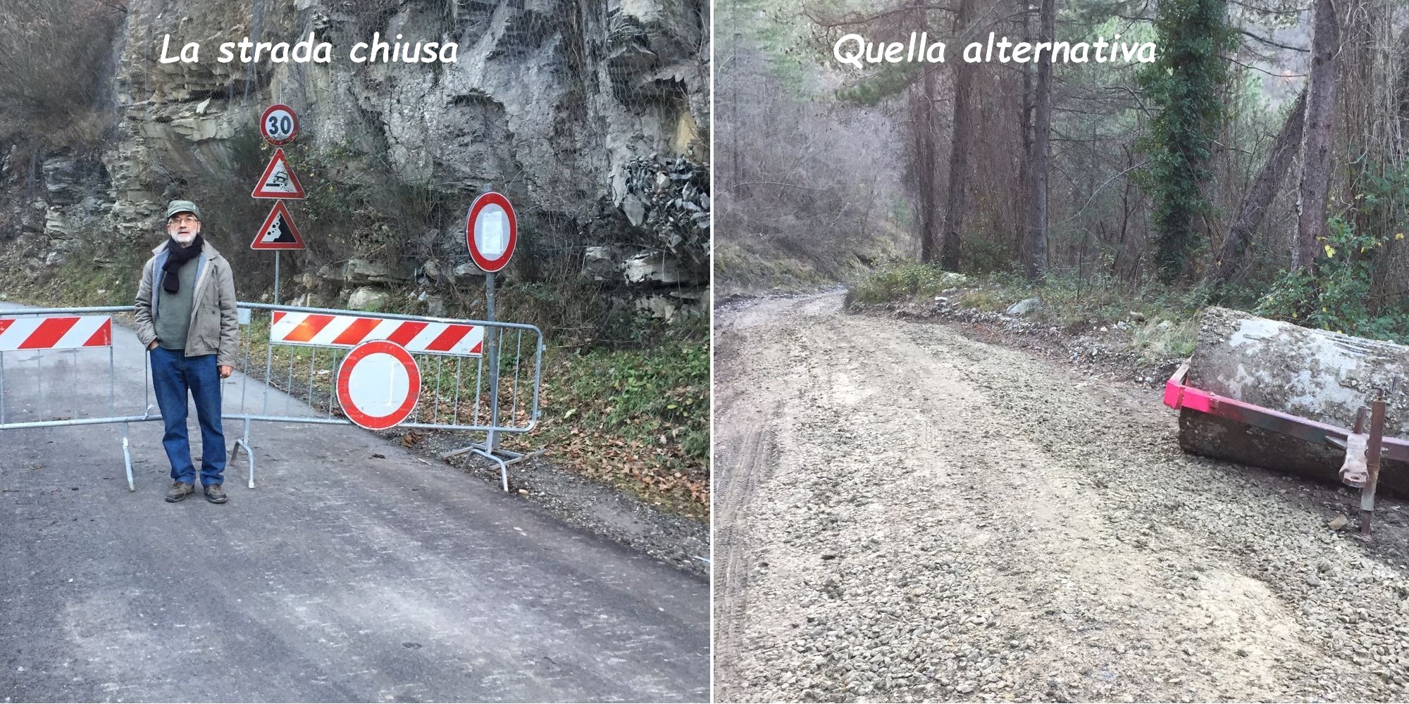 Paterno-Pescina. Chiusa la strada 'della frana'