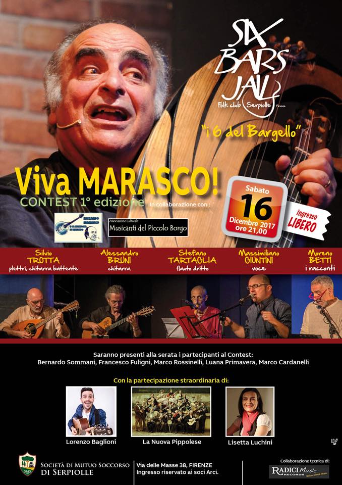 Francesco Fuligni selezionato per il contest Viva Marasco al Six Bars Jail di Serpiolle