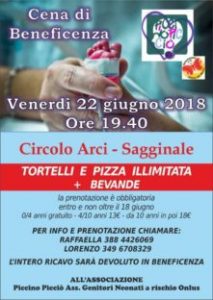 "Piccino Picciò" vi aspetta a cena a Sagginale il 22 giugno 2018. Incasso in beneficienza.