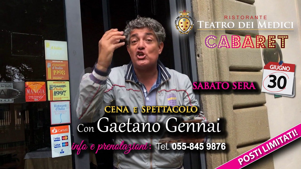 Cene spettacolo nel Giardino del TEATRO DEI MEDICI con i comici toscani