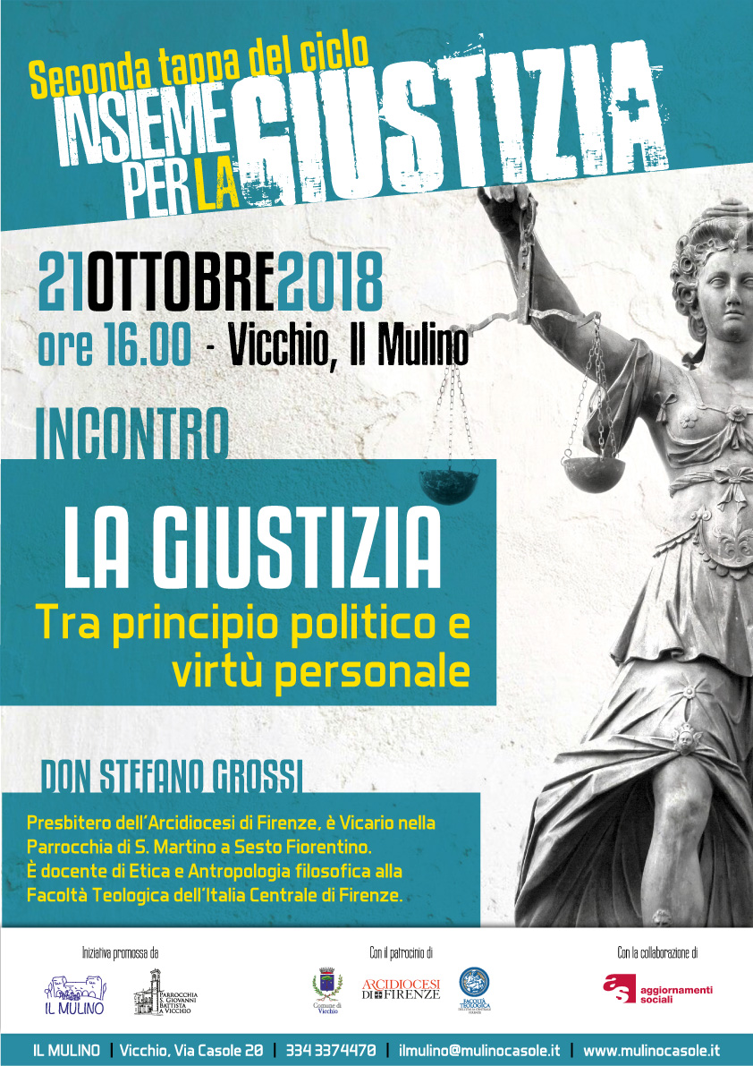 Insieme per la giustizia. A Vicchio la  tappa filosofica con don Stefano Grossi.