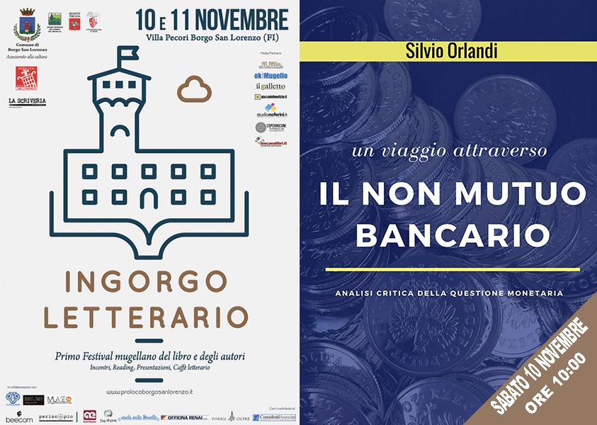 A Villa Pecori primo giorno di Ingorgo Letterario.  La presentazione del libro di Silvio Orlandi "Il non mutuo bancario"
