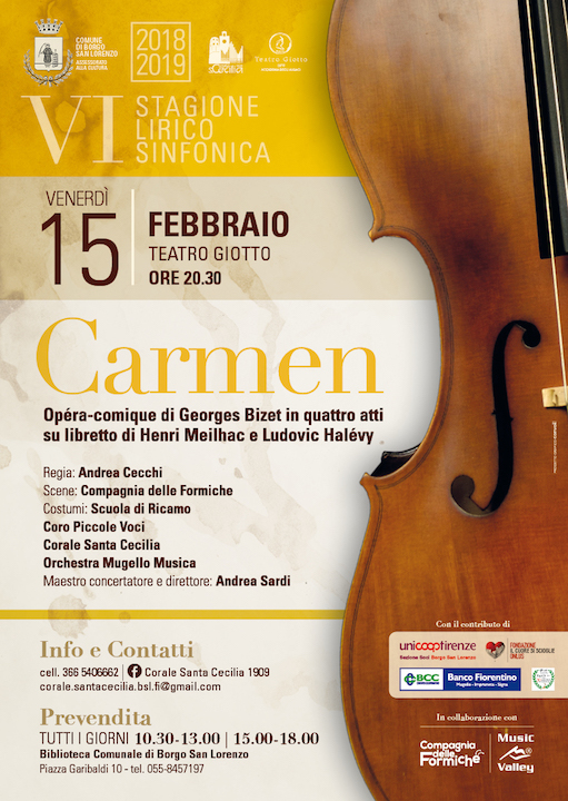 Venerdì 15 febbraio la Carmen in teatro a Borgo