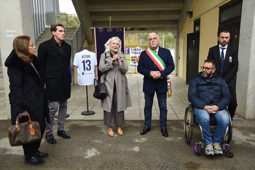 I momenti più salienti della cerimonia di inaugurazione a Rignano dello Stadio Davide Astori e Via Stefano Borgonovo