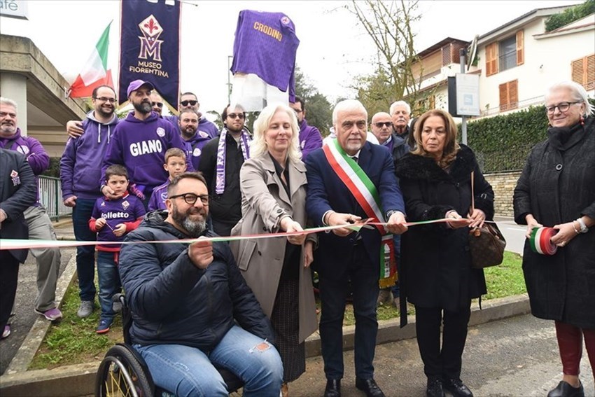 I momenti più salienti della cerimonia di inaugurazione a Rignano dello Stadio Davide Astori e Via Stefano Borgonovo