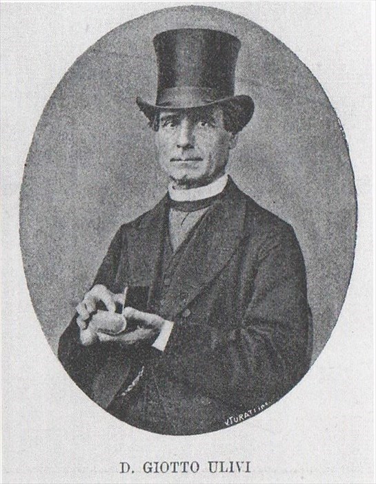 L’unica immagine esistente di don Giotto Ulivi, che ci fece dono 30 anni orsono allo scrivente di queste note, il dott. Luigi Ciampi noto medico veterinario di Campi Bisenzio, cultore e stor