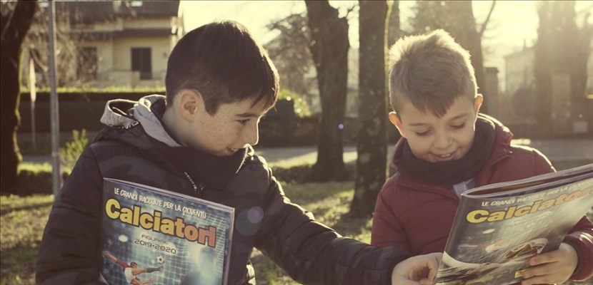 Due bambini mugellani protagonisti del video 2019-2020 Calciatori Panini