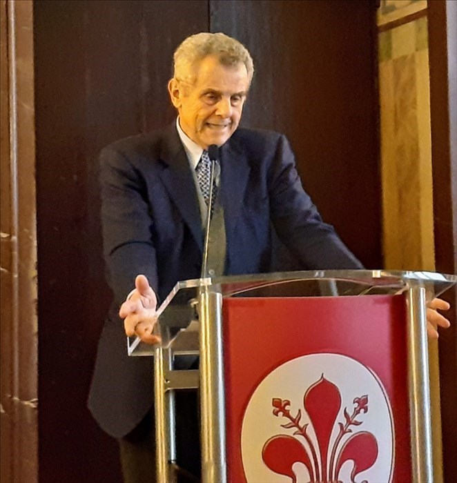 Ferruccio Ferragamo in conferenza stampa