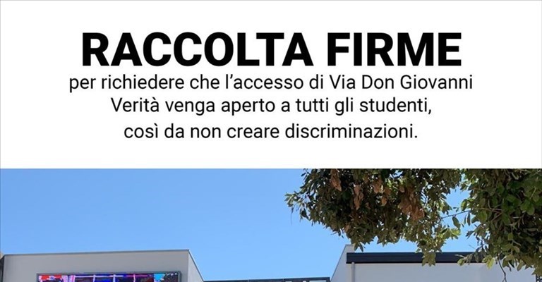 La locandina per la raccolta firma