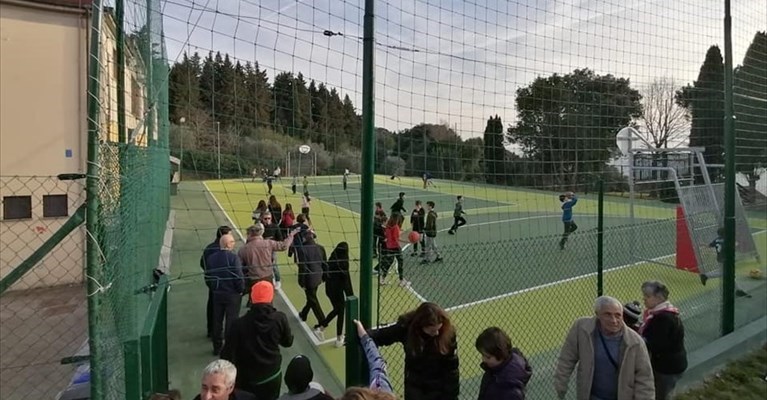 Un momento dell'inaugurazione dei campini