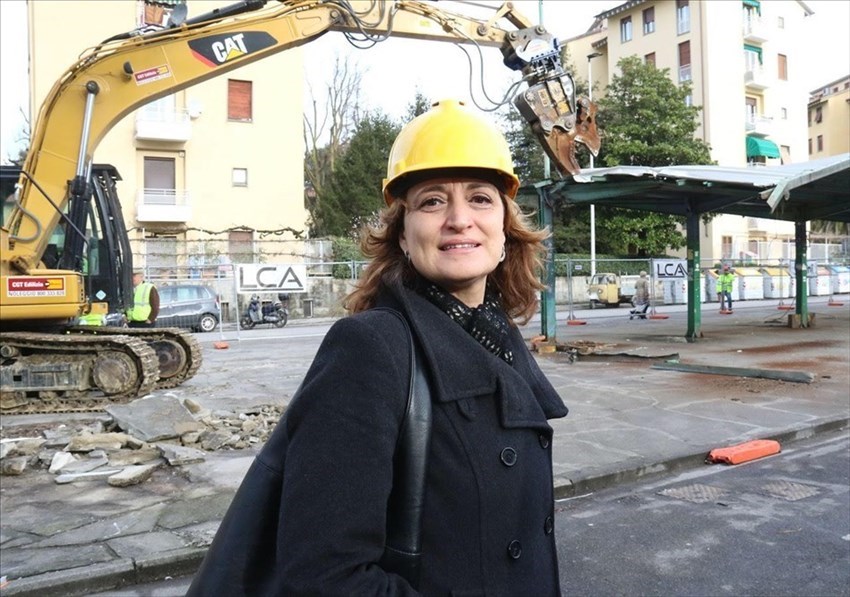 L'assessore Bettini durante il sopralluogo