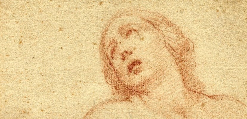 Cesare Dandini  Figura femminile  pietra rossa su carta
