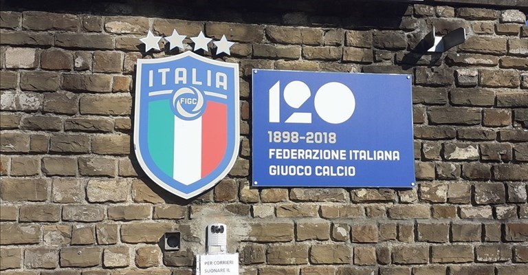 L'ingresso del Centro Tecnico di Coverciano