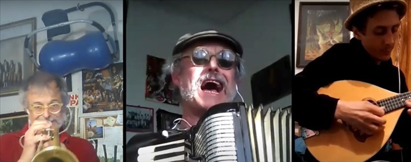 Un momento del video dei 'Fiati Sprecati'