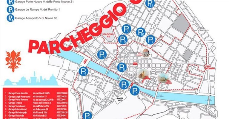 ecco dove sono i parcheggi