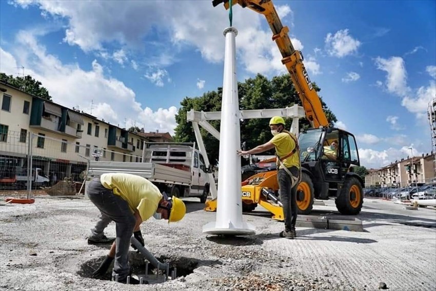 lavori in piazza dell'Isolotto