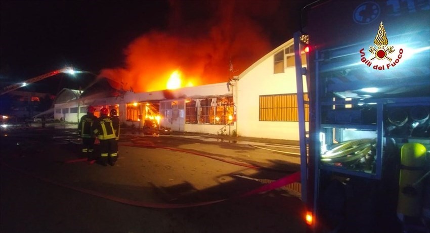 L'incendio all'Osmannoro